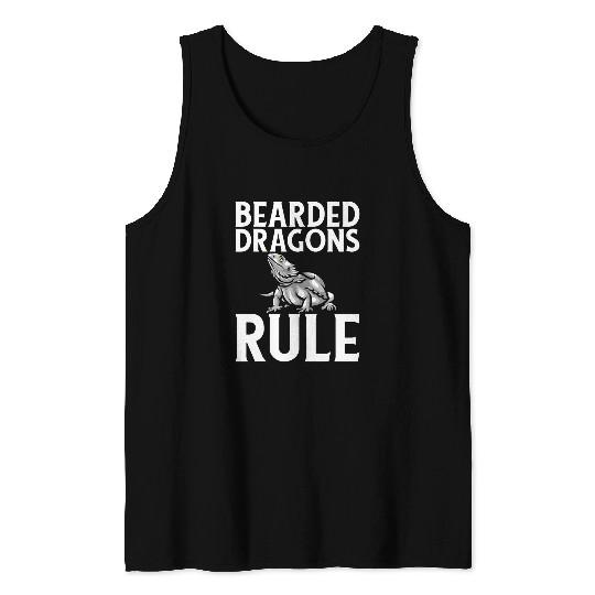 Bearded Dragons Rule Crocodilian Zoologist Reptile Pet Owner Tank Tops