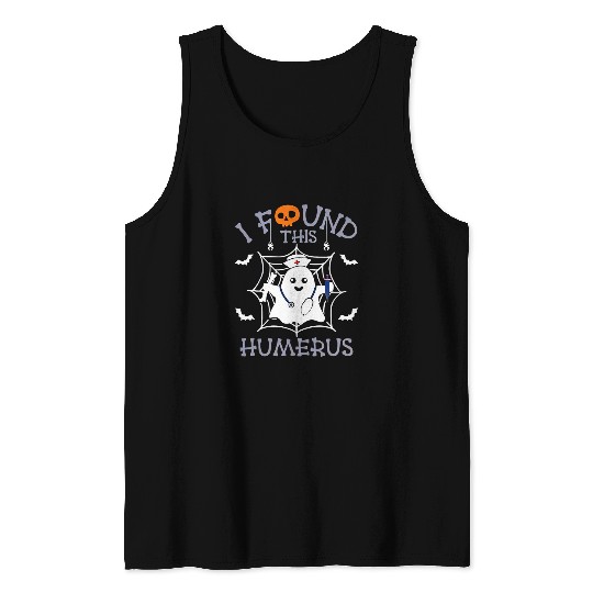 I Found This Humerus Bats Nursing Halloween nurses Tank Tops