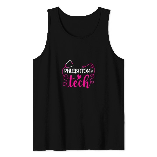 Phlebotomy Stethoscope Cute Phlebotomist Novelty Men Women Tank Tops
