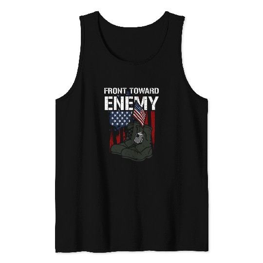 Honor Front Toward Enemy Memorial Day Sayings Tank Tops