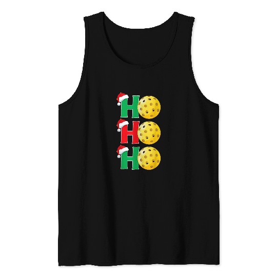 Ho Ho Ho Christmas Pickleball Mens Womens Funny Pickleball Tank Tops