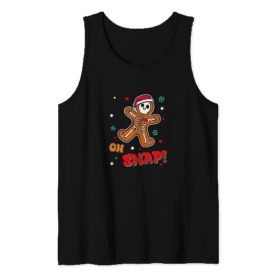 Oh Snap Gingerbread nurses Funny Nursing Christmas Holiday Tank Tops