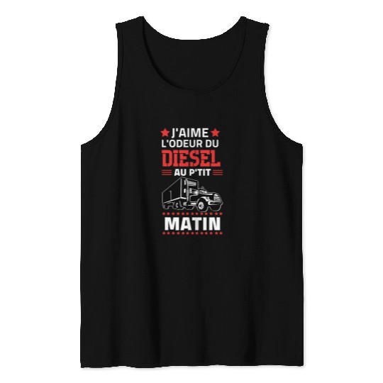 Humour Road Gift for Trucker Driver Heavy Weight Tank Tops
