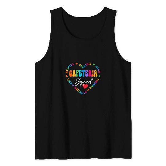 School Support Matching Cafeteria Squad Worker Lunch Lady 2 Tank Tops