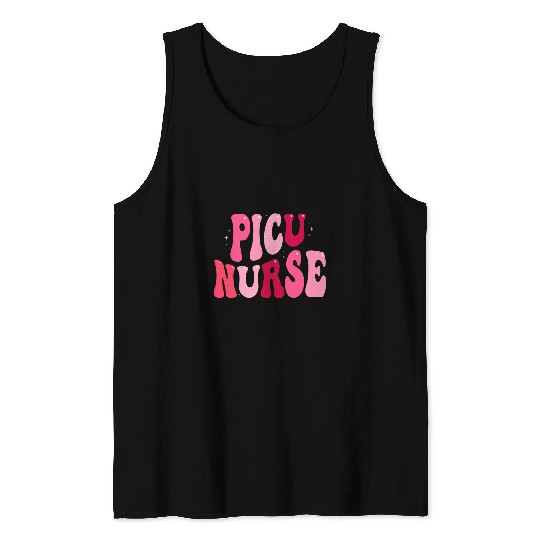 vintages PICU nurses Pediatric ICU nurses Day And nurses Week Tank Tops