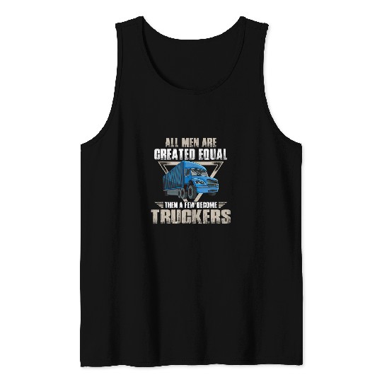Mens Diesel Trucker Funny Big Rig SemiTrailer Truck Driver Tank Tops