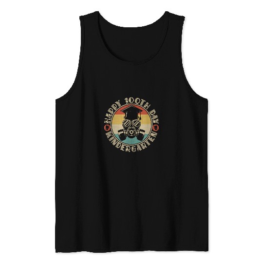 Happy 100th Day of Kindergarten Teacher or Student Funny 20 Tank Tops