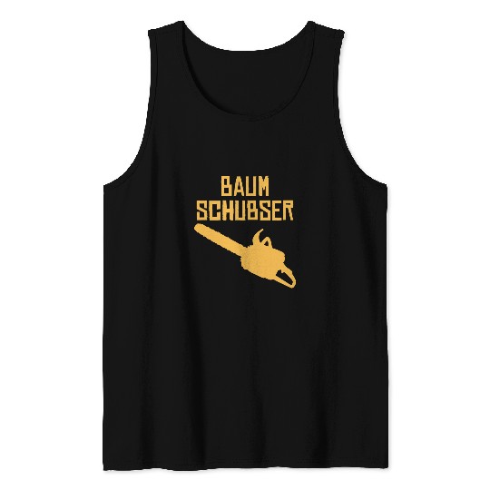 Tree pusher chainsaw lumberjack forestry forestry worker Tank Tops