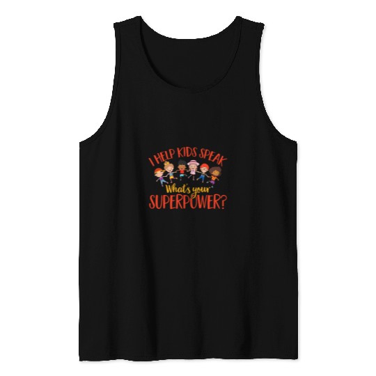 Speech Therapy Help Kids Speak Superpower Speech Pathology Tank Tops