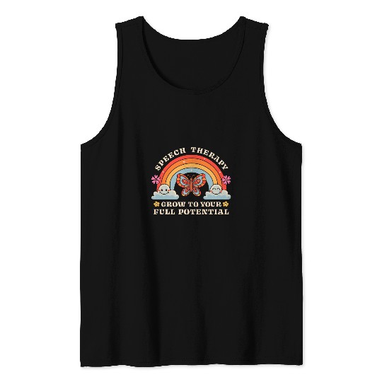 Speech Therapy Pathology Grow To Your Full Potential Retro 1 Tank Tops
