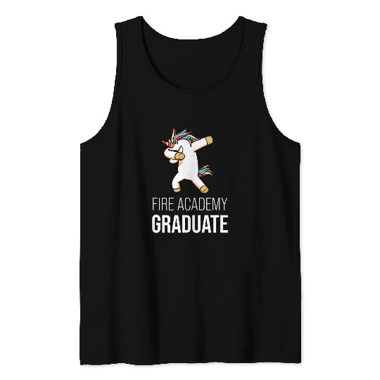 Academy Student Unicorns Fireman Graduation Tank Tops