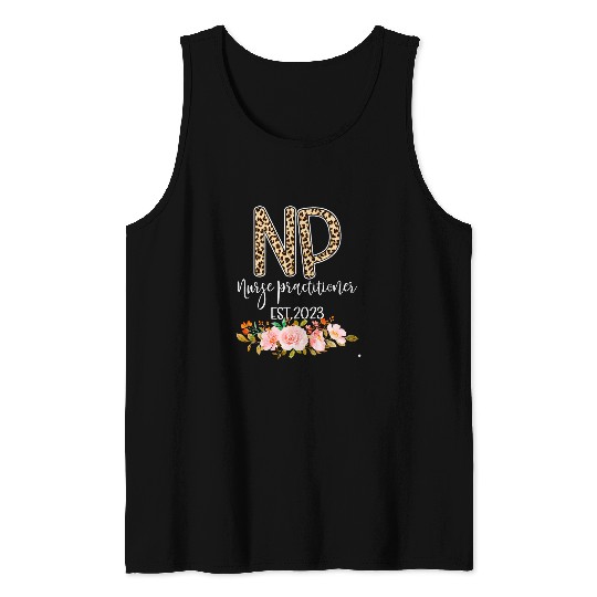 NP nurses Practitioner Leopard Print Nursing Student Tee Tank Tops