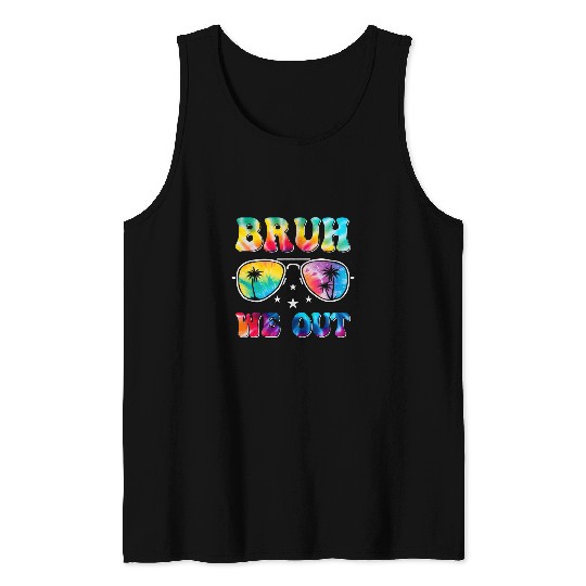 Schools Out For Summer Last Day Of School Teacher Boy tie dy Tank Tops
