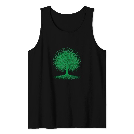 Tree Binary Graphic Coding Computer Geek Programmer Tank Tops