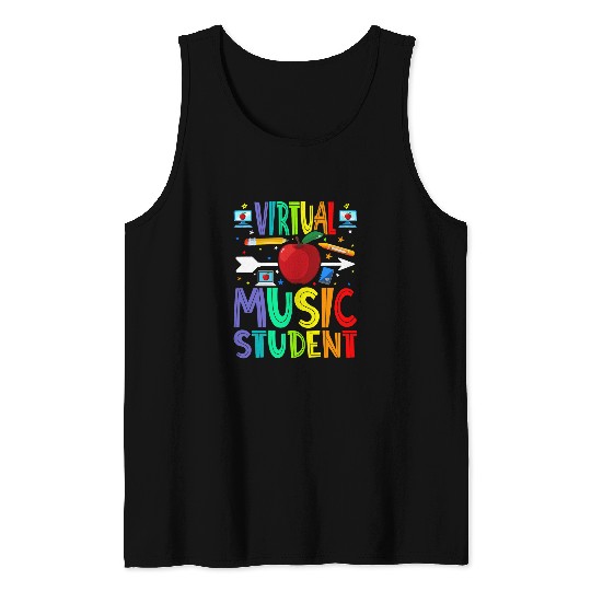 Virtual Music Student Back To School Tank Tops