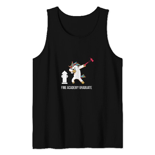 Academy Student Unicorns Fireman Graduation Tank Tops