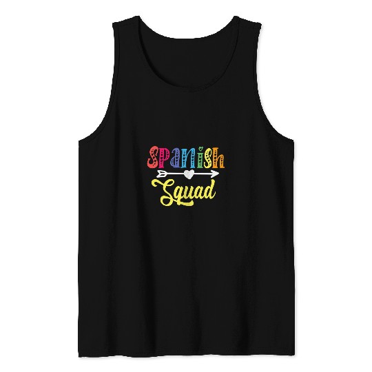 Spanish Squad Spanish Teacher Student Back to School Tank Tops