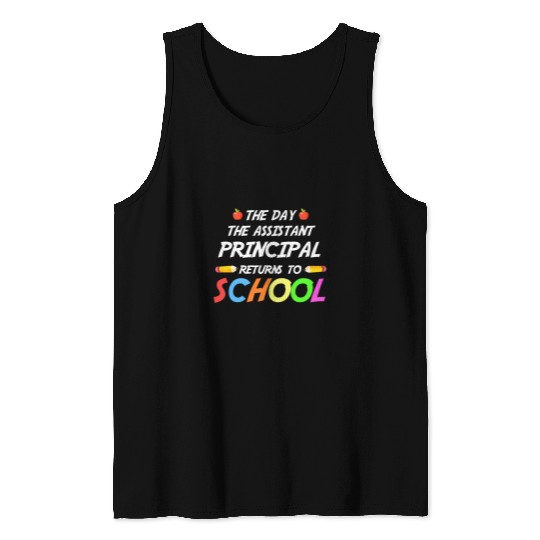 Funny Assistant Principal Back To School Trendy Tank Tops