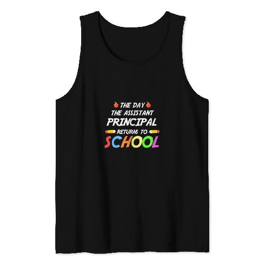 Funny Assistant Principal Back To School Trendy Tank Tops