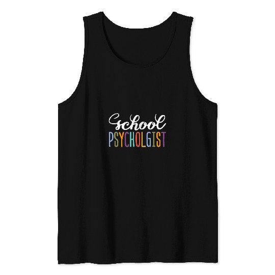 School Psychologist 100th Day Of School Psychology Teacher Tank Tops