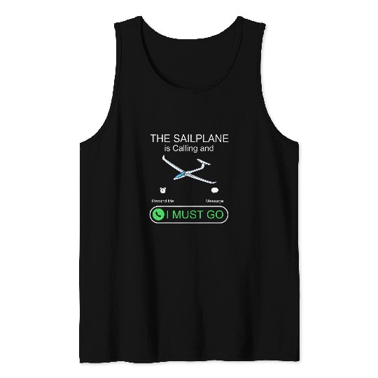 Glider Plane Pilot Flying Sailplane Training Flight 1 Tank Tops