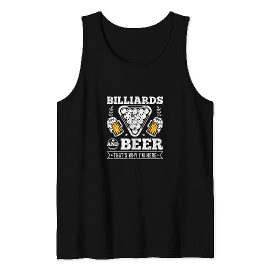 Billiards Beer Pool Player Mens Billiard Tank Tops