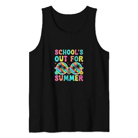 Schools Out For Summer Last Day Of School Teacher Boys Girls Tank Tops