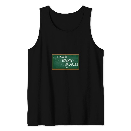 Lower Teacher Salaries Funny Teacher Men Women Tank Tops