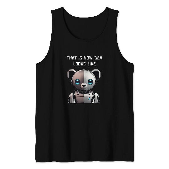 Programmer For Coder Engineer Developer Robot Robotic Tank Tops