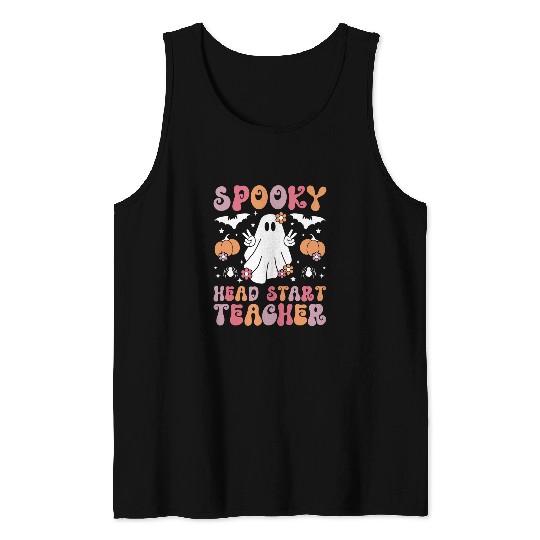 Spooky Head Start Teacher Halloween Tank Tops