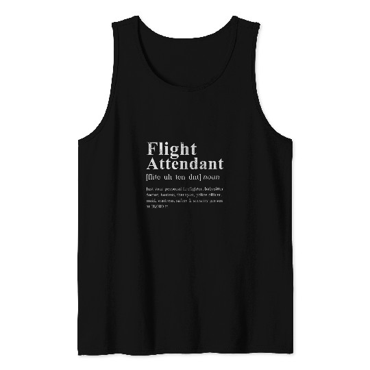 Flight Attendant Definition Plane Stewards Cabin Crew Grunge Tank Tops