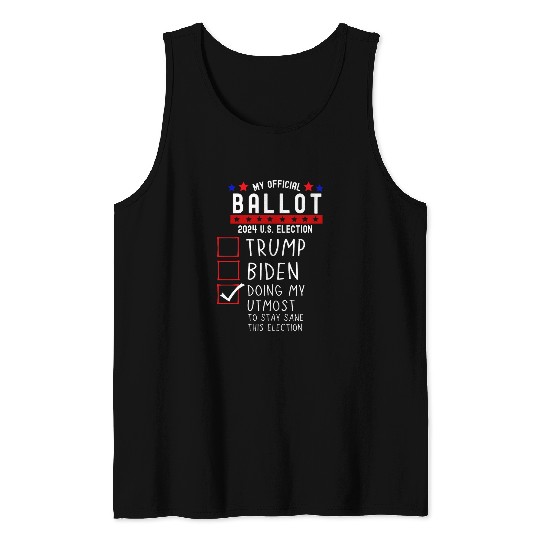 Presidential Election 2024 Vote Teacher Chaos Coordinator Tank Tops