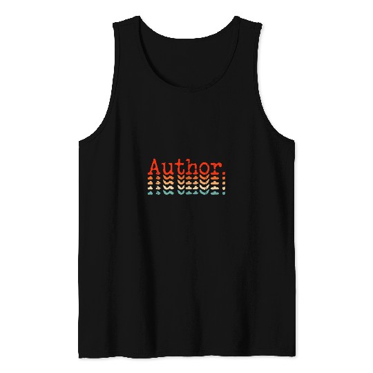 Author Novel Book Creative Writing Retro Tank Tops