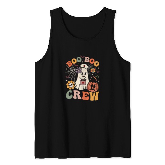 Groovy Boo Boo Crew nurses Funny Women Halloween nurses 2 Tank Tops