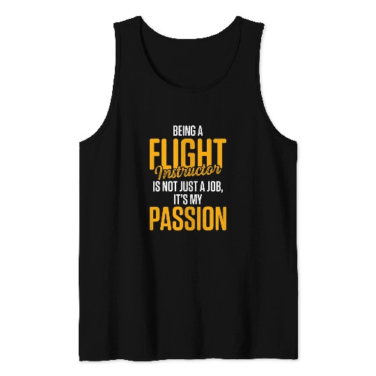 Flight Instructor Pilot Aviation Trainer 14 Tank Tops