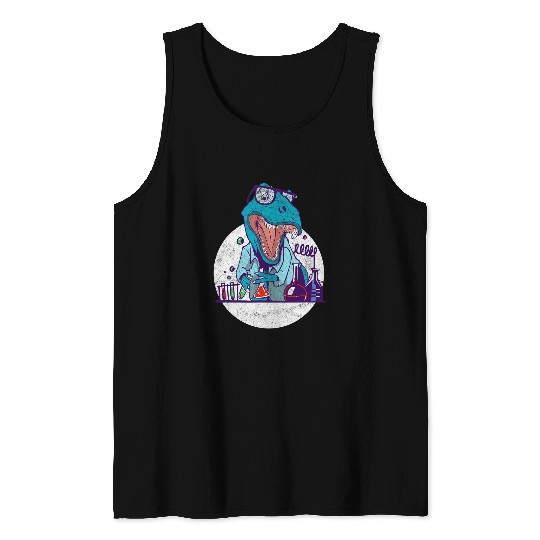 Tyrannosaurus Rexs Chemistry Teacher Scientist Tank Tops