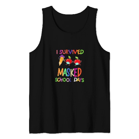 I Survived 100 Masked School Days Student Teacher 8 Tank Tops