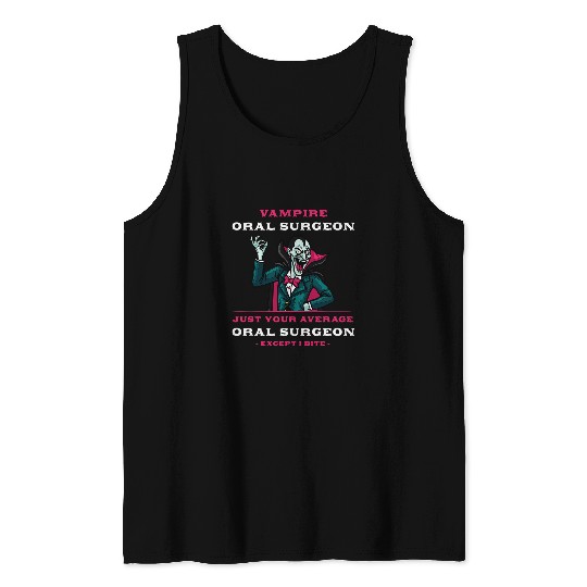 Vampire Oral Surgeon Halloween Dental Surgeon Scary 2 Tank Tops