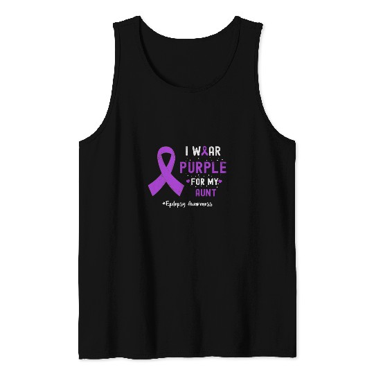I Wear Purple For My Aunt Epilepsy Awareness Supporter Tank Tops