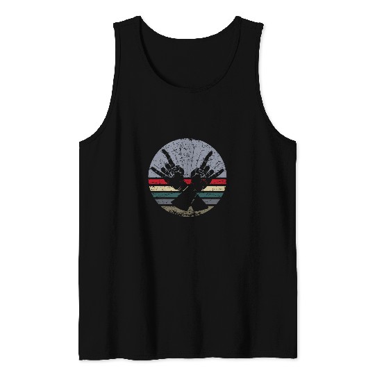 Rock Roll Wrestling Mens Devil Horns 1 Tank Tops