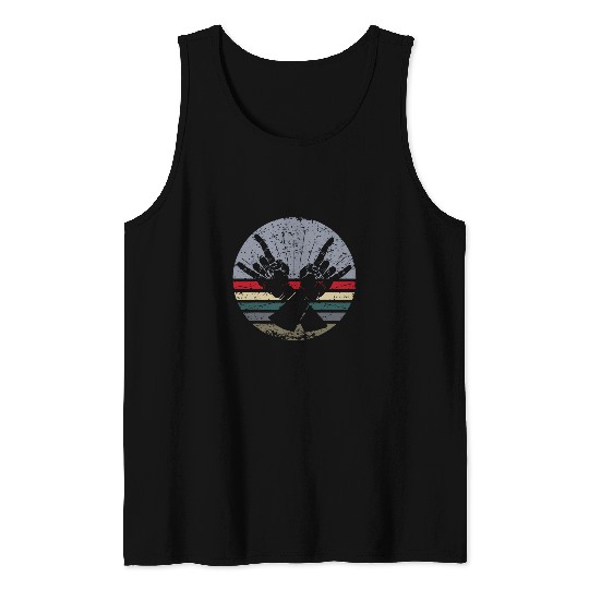 Rock Roll Wrestling Mens Devil Horns 1 Tank Tops