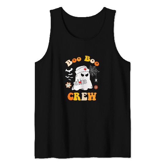 Groovy Boo Boo Crew nurses Funny Women Halloween nurses 1 Tank Tops