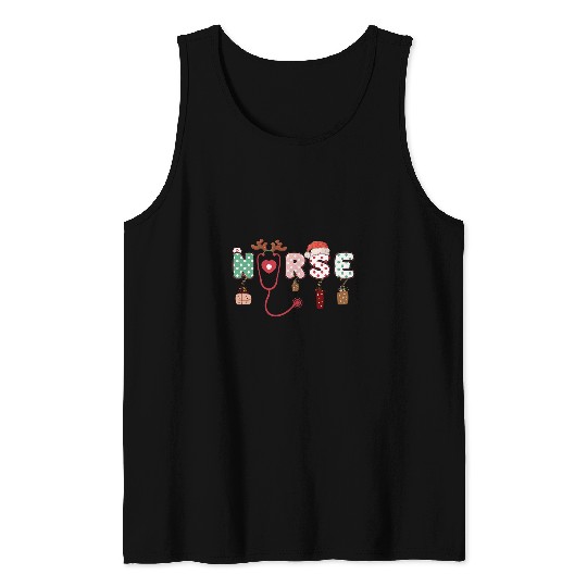 nurses Christmas Christmas nurses Gifts Nursing Student RN Tank Tops