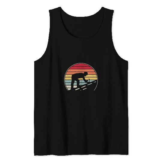 Roofer handyman carpenter construction worker building 9 Tank Tops