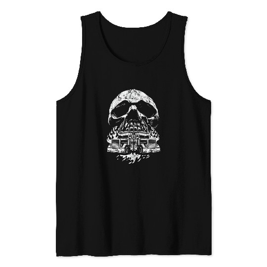 Trucker Men Women Big Rig Trucking Truckin Road Lorry Tank Tops