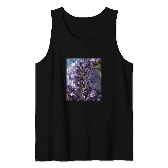 Purple And Lilac Buds Of Blooming Wisteria Photograph Tank Tops