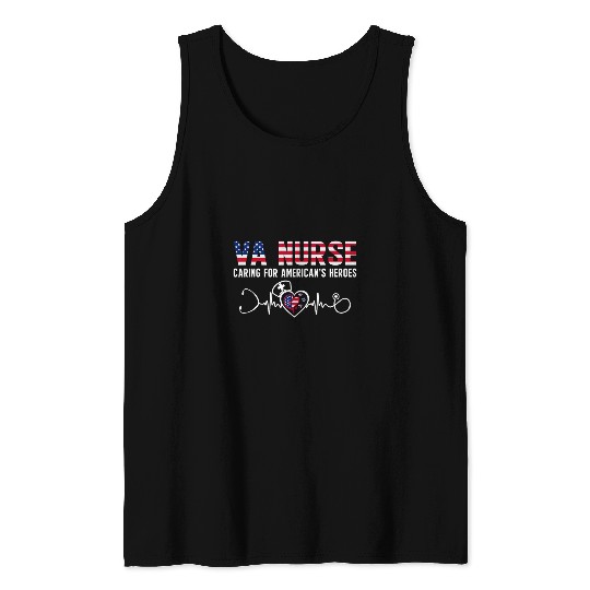 VA nurses Caring For Americas Heroes Patriotic 4th of July Tank Tops