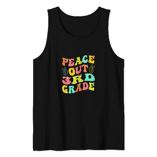 Peace Out 3rd Grade Groovy Graduation 3rd Grade Hello Summer Tank Tops