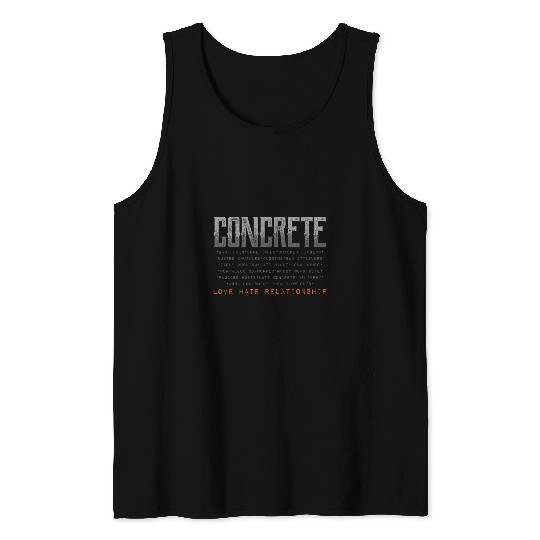 Funny Construction Concrete Worker Construction Managers Tank Tops