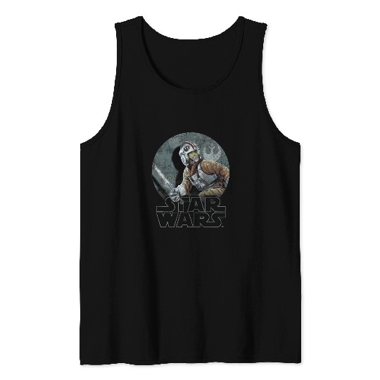 Star Wars Luke Skywalker Pilot Outfit Rebels Suit Logo Tank Tops